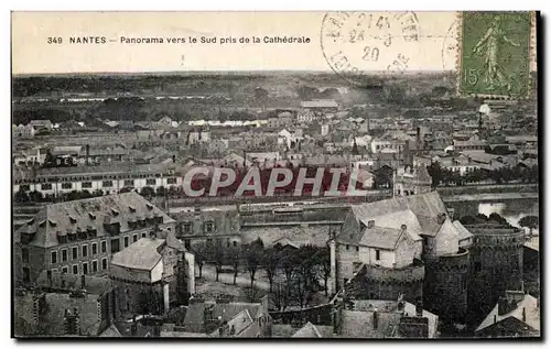 Cartes postales Nantes Panorama vers le Sud pris de la cathedrale