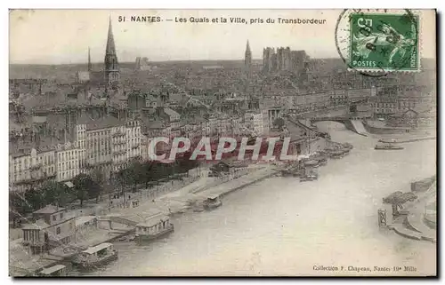 Cartes postales Nantes Les quais de la ville pris du transbordeur