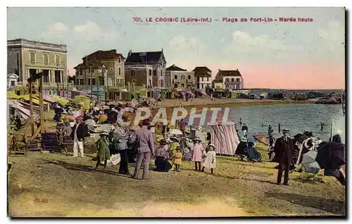 Cartes postales Le Croisic Plage de Port Lin Maree haute