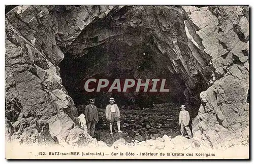 Cartes postales Batz sur Mer Sur la cote Interieur de la grotte des Korrigans