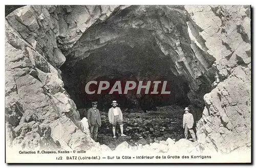 Cartes postales Batz sur Mer Sur la cote Interieur de la grotte des Korrigans