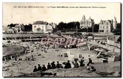 Cartes postales Batz sur Mer La plage Saint michel prise des rochers de Pierre Longue