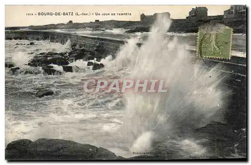 Cartes postales Bourg de Batz Un jour de tempete