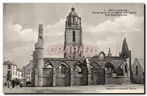 Cartes postales Batz sur mer Ruines de ND du Murier Tour Saint Guenole