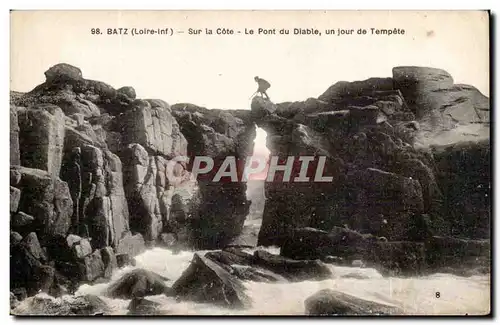 Ansichtskarte AK Batz sur mer Sur la cote le pont du diable Un jour de tempete