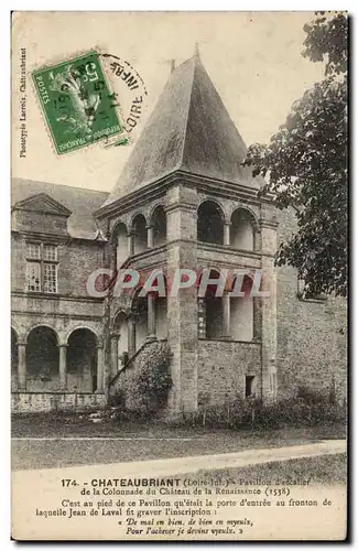 Chateaubriant Ansichtskarte AK Pavillon d&#39escalier de la colonnade du chateau de la Renaissance