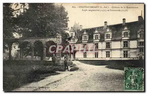 Chateaubriant Ansichtskarte AK Chateau de la Renaissance Logis seigneurial et colonnade