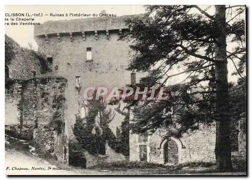 Clisson Cartes postales Ruines a l&#39interieur du chateau