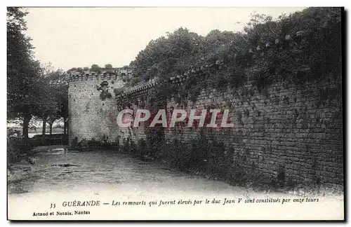 Cartes postales Guerande Les remparts ou furent eleves par le duc Jean V