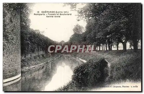 Cartes postales Guerande Remparts Fosses et boulevard Ste Anne