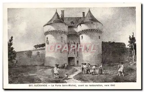 Ansichtskarte AK Guerande Porte Saint Michel avant sa restauration vers 1840