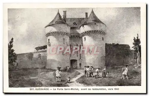 Cartes postales Guerande Porte Saint Michel avant sa restauration vers 1840