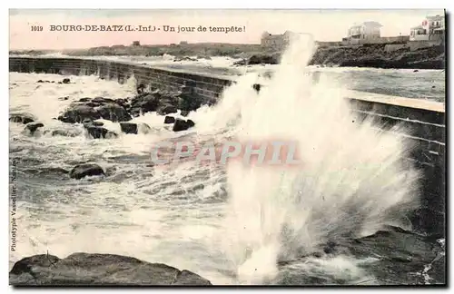 Cartes postales Bourg de Batz Un jour de tempete