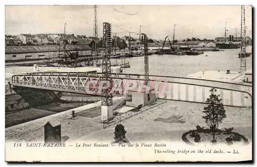 Cartes postales Saint Nazaire Le pont roulant Vue sur le vieux bassin