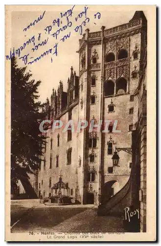 Ansichtskarte AK Nantes Chateau des Ducs de Bretagne Le grand logis