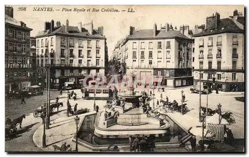 Cartes postales Nantes Place Royale et rue Crebillon