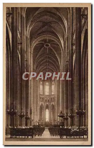 Cartes postales Nantes Interieur de la cathedrale La grande nef