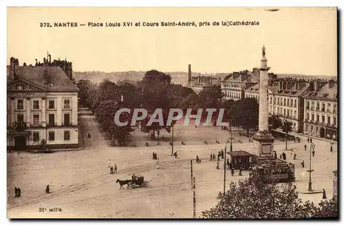 Ansichtskarte AK Nantes Place Louis XVI et cours Saint Andre pris de la cathedrale