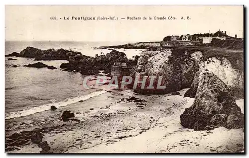 Cartes postales Le Pouliguen Rochers de la grande cote