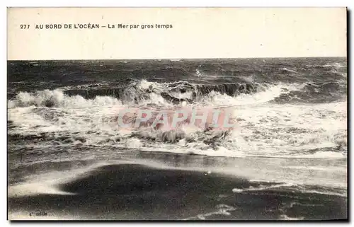 Ansichtskarte AK Au bord de l&#39ocean La mer par gros temps