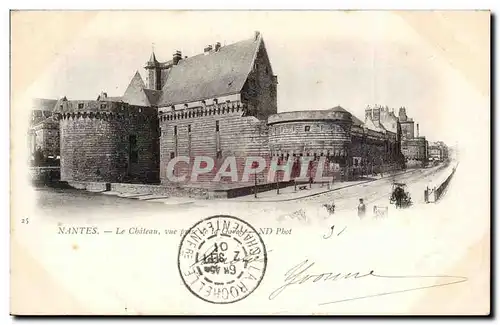 Cartes postales Nantes Le chateau vue prise de la gare