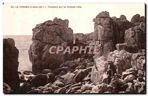 Cartes postales Le Croisic Rochers sur la grande cote