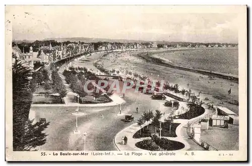 Cartes postales La Baule La plage vue generale