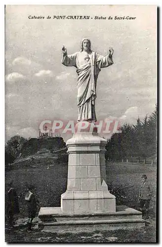 Ansichtskarte AK Calvaire de Pontchateau Statue du Sacre Coeur