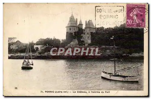 Cartes postales Pornic Le chateau a l&#39entree du port