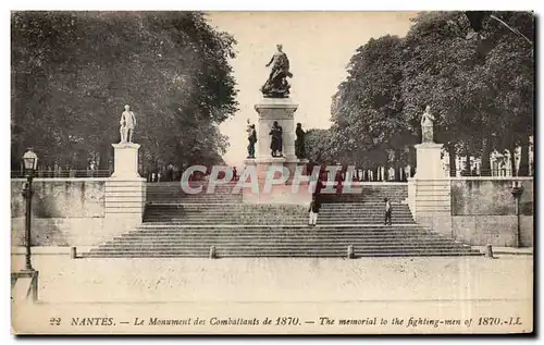 Cartes postales Nantes Le monument des Combattants de 1870