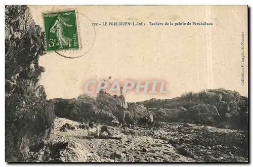 Cartes postales Le Pouliguen Rochers de la pointe de Ponchateau