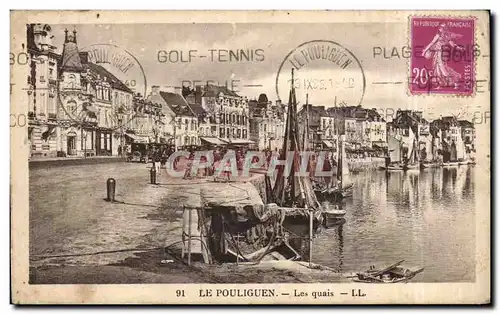 Cartes postales Le Pouliguen Les quais Bateaux