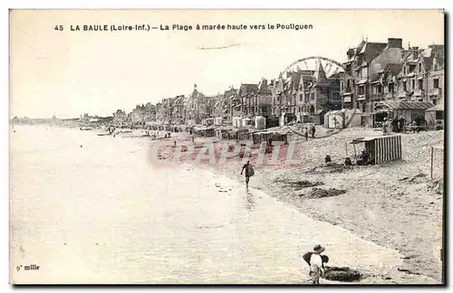 La Baule Ansichtskarte AK La plage a maree haute vers le Pouliguen