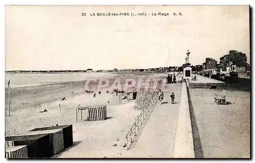 Cartes postales La Baule les pins La plage