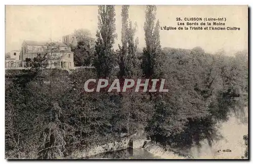 Ansichtskarte AK Clisson Les bords de la Moine l&#39eglise de al Trinite et l&#39ancien cloitre