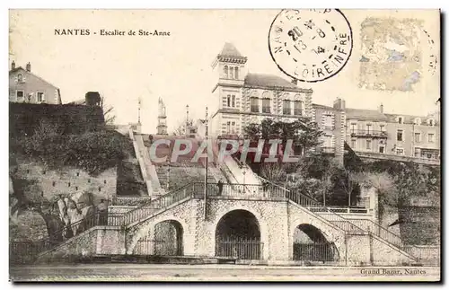 Cartes postales Nantes Escalier de Ste Anne