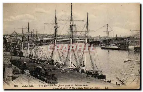 Cartes postales Nantes Vue generale des quais prise de Sainte Anne