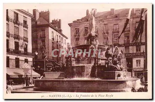 Ansichtskarte AK Nantes La fontaine de la place royale