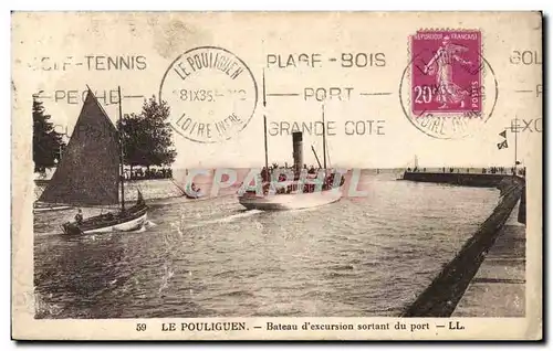 Le Pouliguen Cartes postales Bateau d&#39excursion sortant du port