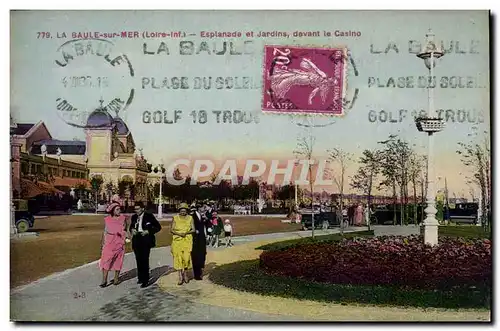 La Baule sur Mer Cartes postales Esplanade et jardins devant le casino