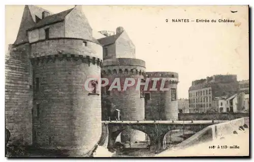 Cartes postales Nantes Entree du chateau