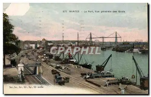 Cartes postales Nantes le port Vue generale des quais