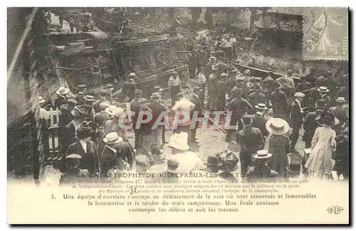 REPRODUCTION la catastrophe de Villepreux les Clayes 18 juin 1910 Une equipe d&#39ouvriers s&#39occu