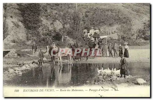 REPRODUCTION Environs de Vichy Route de Malavaux Passage d&#39un gue