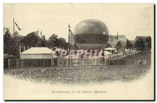 REPRODUCTION Paris Aerodrome de la Porte Maillot Dirigeable Ballon