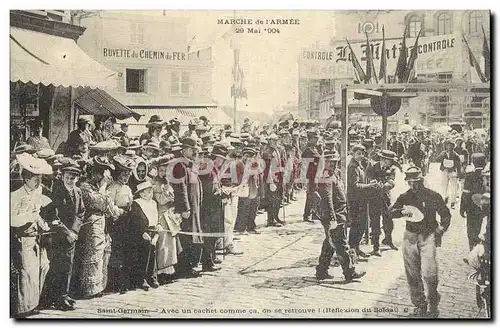 REPRODUCTION Saint Germain Marche de l&#39armee Mai 1904 Militaria