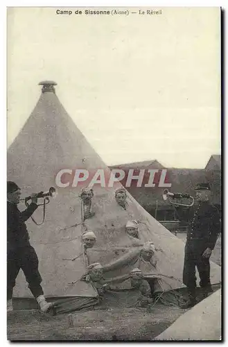 REPRODUCTION Camp de Sissonne Le reveil Militaria