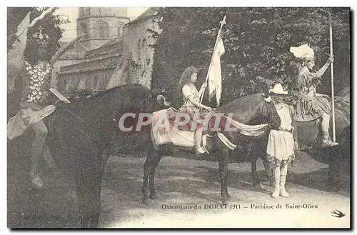 REPRODUCTION Ostensions du Dorat 1911 Paroisse de Saint ouen Fete Histoire Cheval
