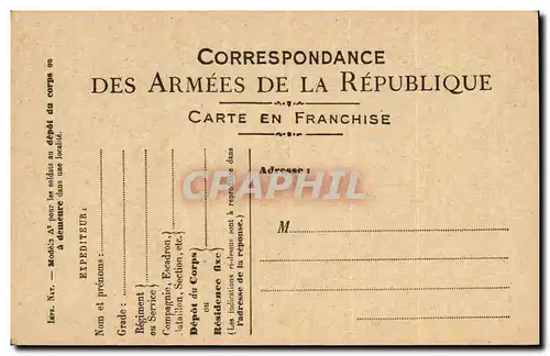 Carte en Franchise militaire