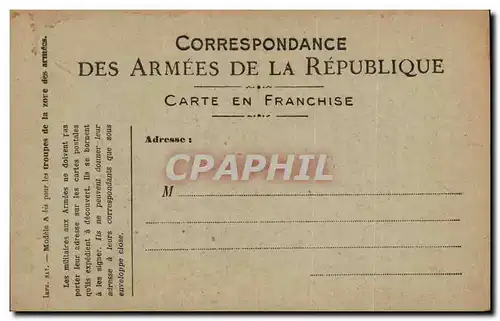 Carte en franchise militaire Militaria Neuve